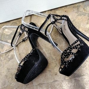 Ann Michelle Platform Shoes Spike Heels Size 8